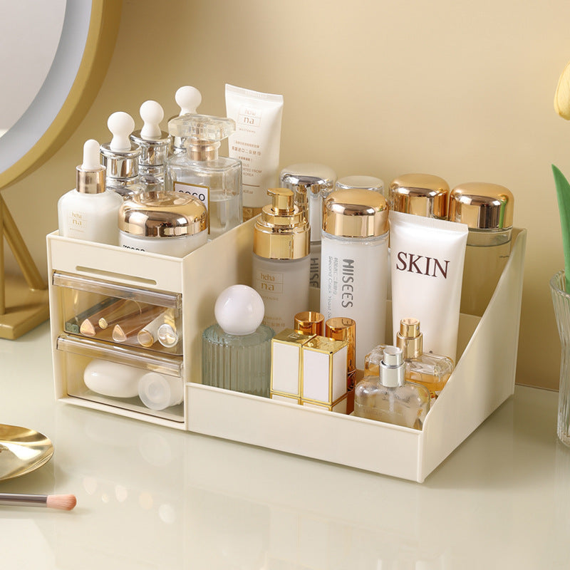 Ouxin drawer vanity case dormitory finishing plastic shelf cosmetics skin care dresser desktop storage box