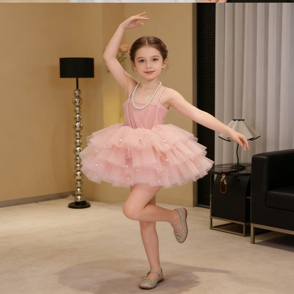 Girls' summer dress  new korean style bowknot suspender fairy tutu princess dress - super cute for little girls