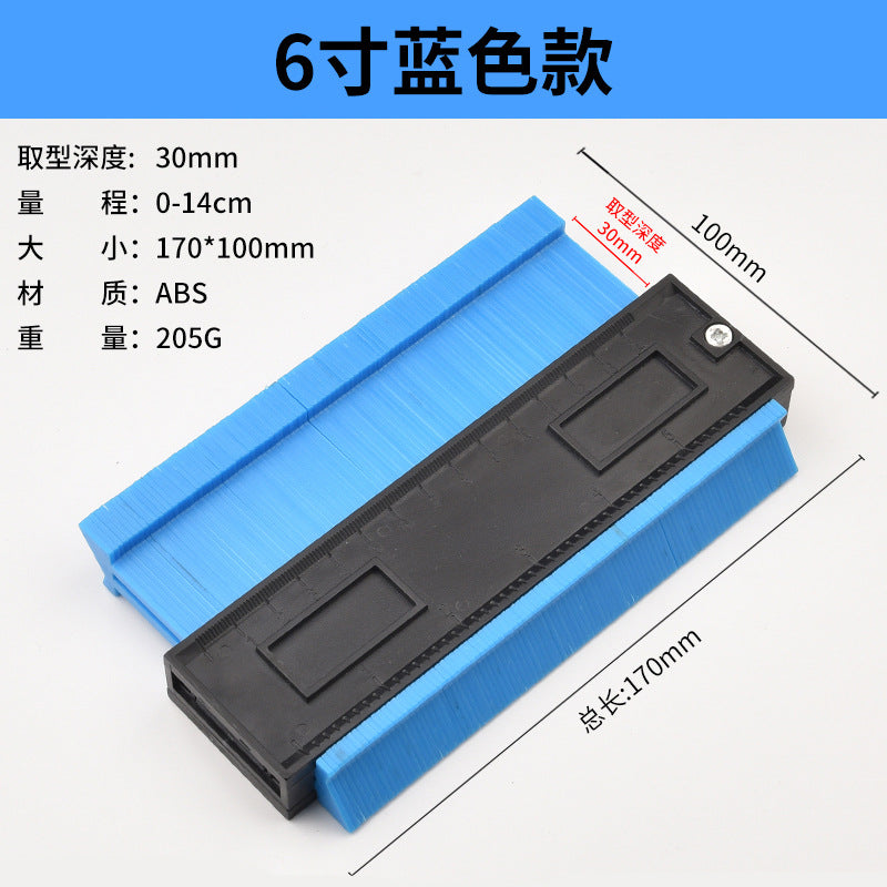 Multi-functional profile gauge for arching, mold taking, contouring, and measuring: ideal for plaster lines, decorative arcs, tile installation, and irregular woodworking