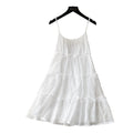 Dopamine yellow ruffle trim cami dress - women's summer korean style cake dress - vacation look, slimming, petite friendly