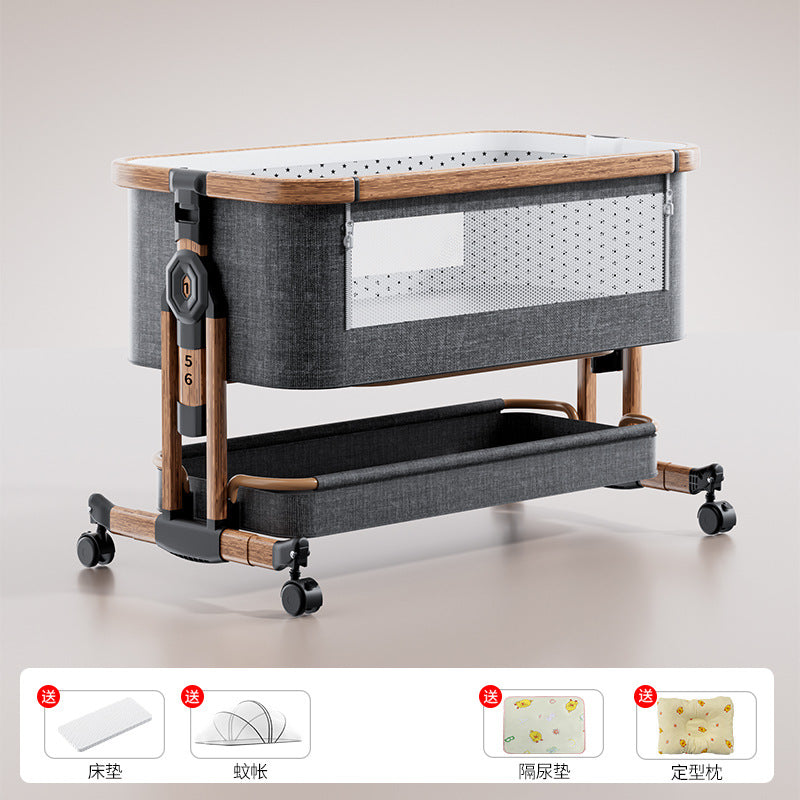 Baby crib mobile baby bed multifunctional patchwork large bed cradle newborn foldable portable for home