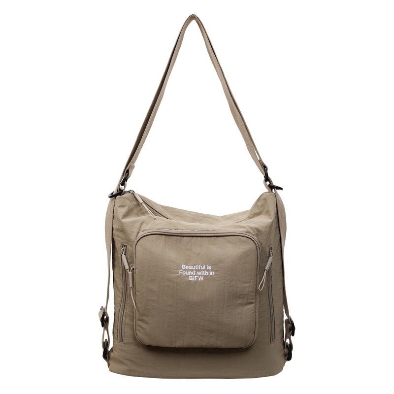 2025 new casual versatile tote bag multi-purpose travel backpack large capacity student commuter shoulder crossbody bag