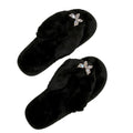 Furry slippers women's outwear furry slippers women's 2024new arrival butterfly stuffedflatswinter european goods fall and winter flip flops