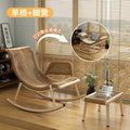 Rocking chair recliner lazy sofa adult sleeping casual balcony rattan sofa chair popular outdoor rocking chair