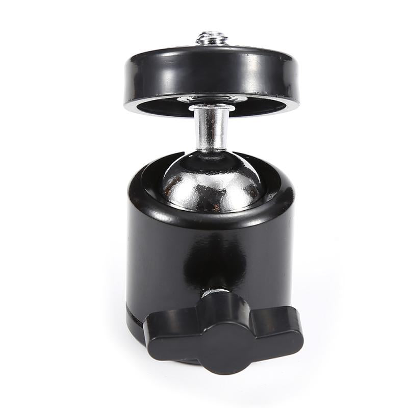 Metal universal mini gimbal mobile phone live broadcast tripod three-hole gimbal 360 ° rotating spherical gimbal