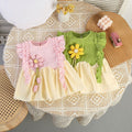 newborn & infant sleeveless summer dress - lace trim tank dress - floral princess dress - summer romper