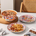 2022 chinese style new trendy popular snail noodle bowl super large capacity creative for home instant noodle bowl ceramic plate