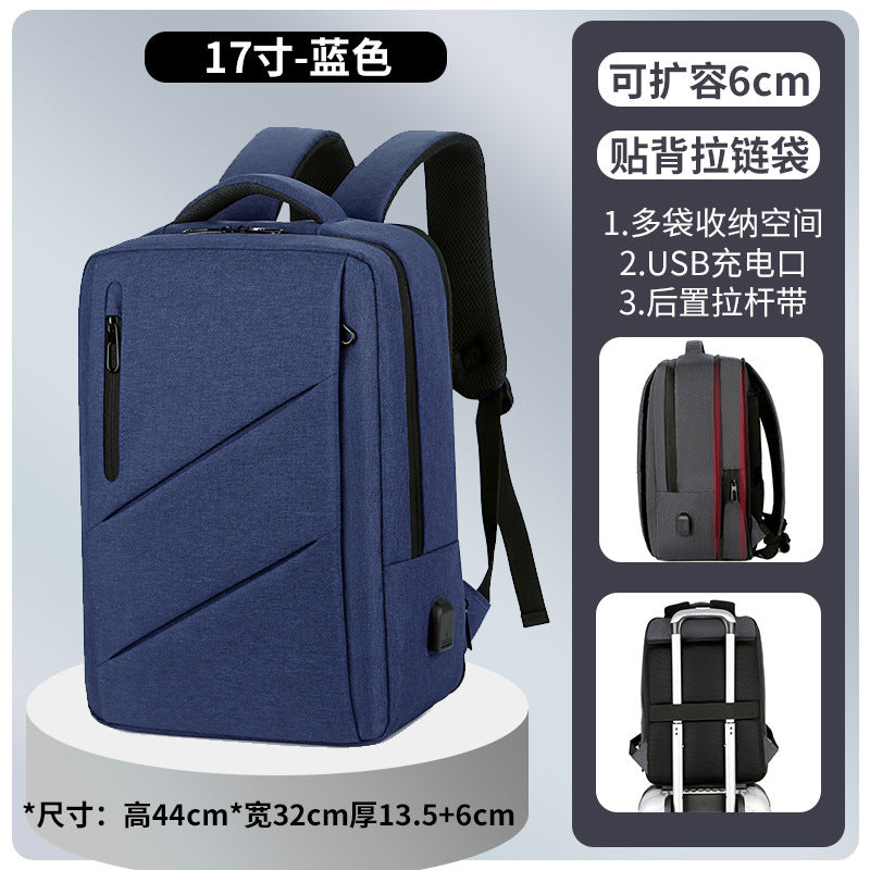 Renzhixing Multifunctional Computer Backpack USB Charging Can Increase Capacity Backpack Gift Luggage Printed Logo