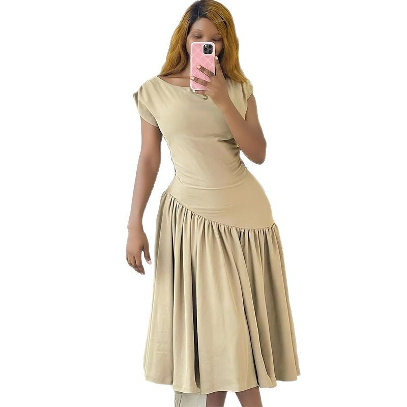 spring new arrival: elegant, fashionable, and sexy backless round neck bodycon mini dress - wholesale