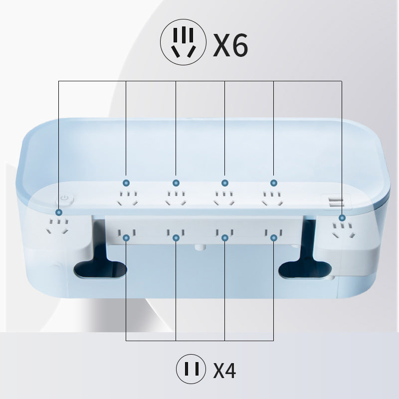 Wholesale spot storage box cable box power strip occlusion box desktop plug-in board power cord storage artifact plug-in board