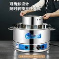Heightened and thickened stainless steel electric steamer, three-layer electric steamer, multi-functional for home steamer, all-in-one electric steamer, commercial steamer