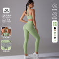New arrival antibacterial wear-free underwear yoga suit beautiful back cross sports intimates fitness long yoga clothes two-piece set