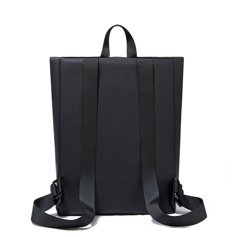 New Korean version fashion backpack, neutral large-capacity student schoolbag, men's and women's solid color anti-splashing outdoor backpack