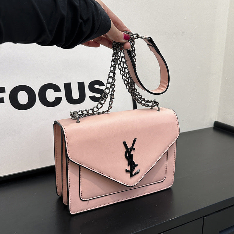 Classic foreign trade small square bag women's bag new fashion versatile chic minimalist shoulder bag chain crossbody bag high-end feel