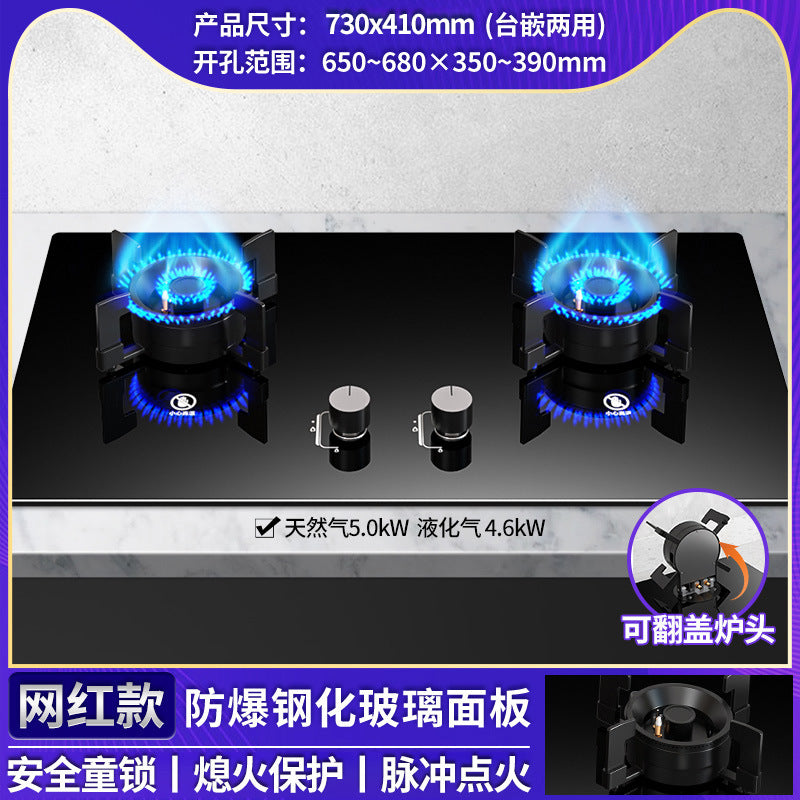 Wholesale royalstar flip-top gas stove double burner for home natural gas gas stove liquefied gas popular magic disc stove