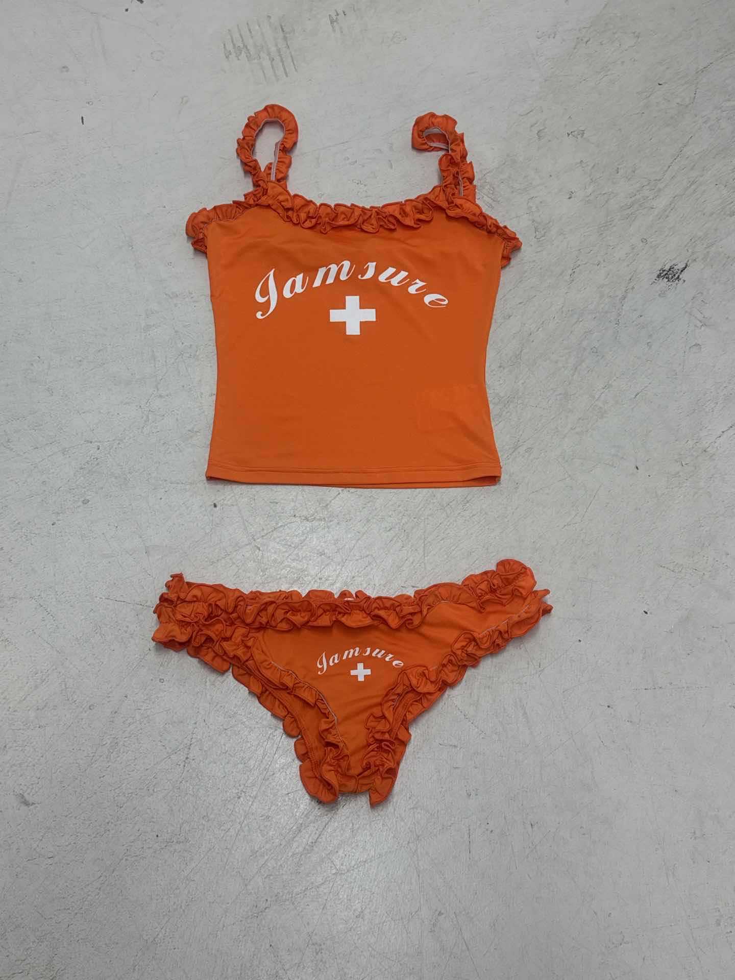 Sexy lace cute sexy wind suspender briefs set Spice girls vacation swimsuit split bikini two-piece set
