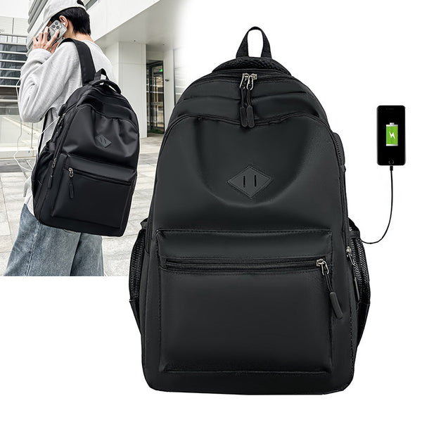 Wholesale Fashion Oxford Cloth Backpack New Simple Large Capacity Burden Reduction Middle School Student School Bag Business USB Backpack