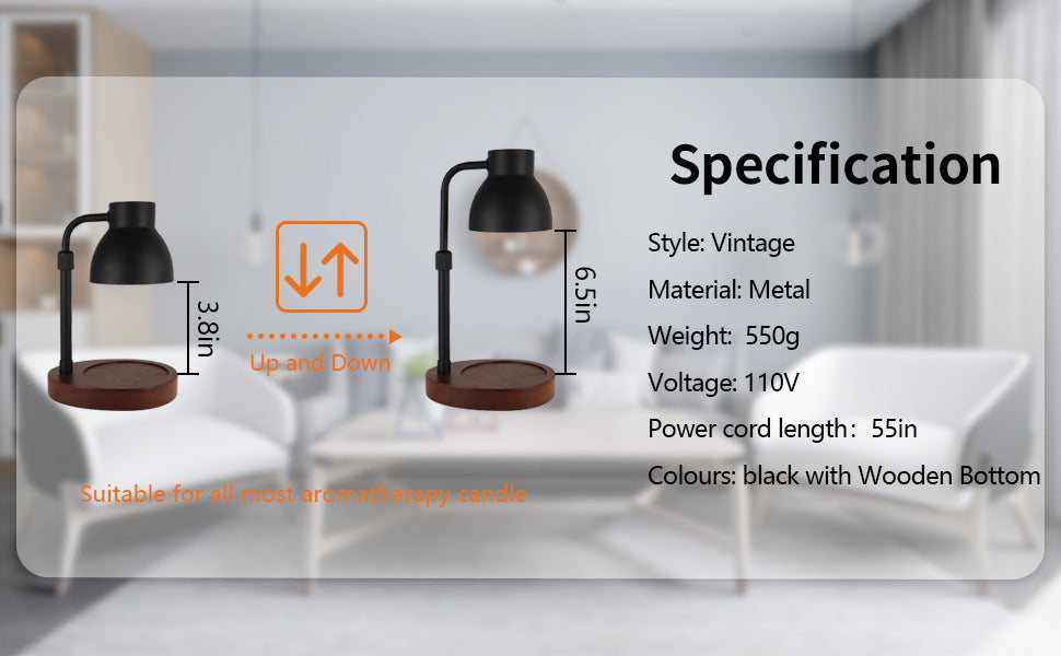 Aromatherapy lamp simple romantic gift bedroom dimmable bedside lamp gift melting candle diffuser no fire wax melting lamp