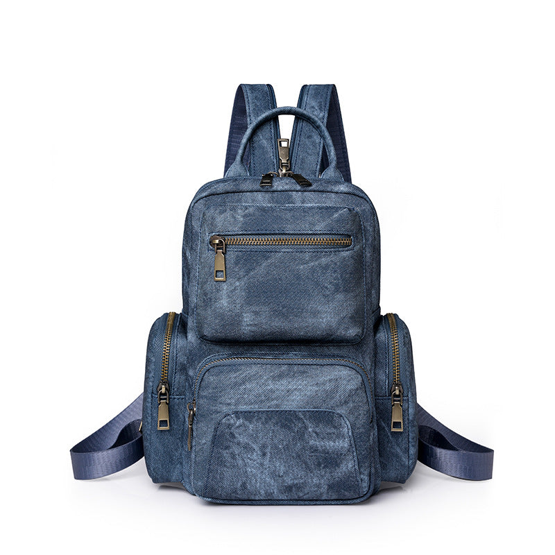 Cross-border women's backpack 2024 new casual PU small backpack travel women's bag retro multi-purpose messenger bag