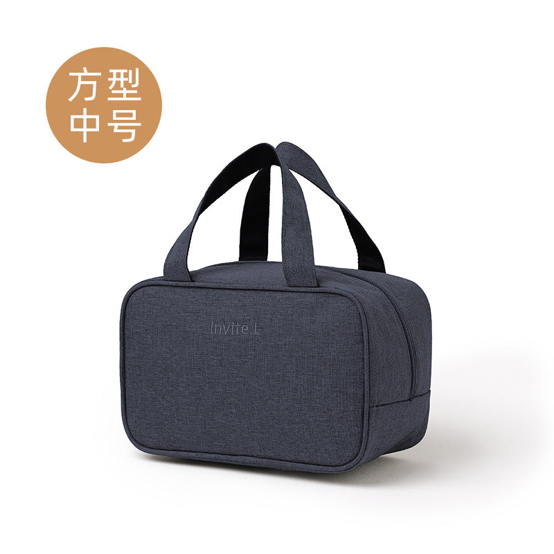 Bento bag, thermal insulation bag, double-layer lunch box, handbag, aluminum foil thickened large bag with rice bag, office worker lunch box bag.