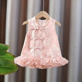 Summer hanfu cheongsam dress - vintage chic baby princess gown - first birthday outfit - chinese style baby girl dress - a-line skirt