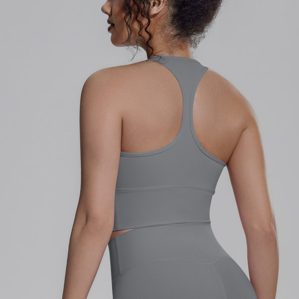 New arrival cross-border pure color i-shaped back tight breathable sports intimates running fitness yoga wear vest tops for women
