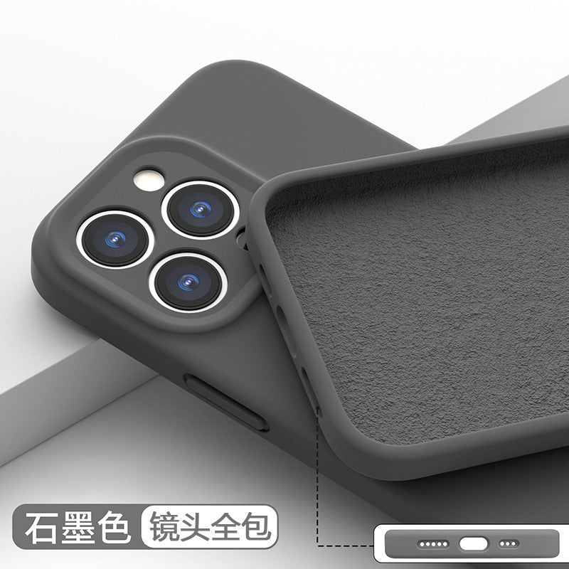 Suitable for apple 16 liquid anti-fingerprint silicone mobile phone case iphone17promax all-inclusive groove 13 protective cover
