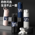 316 stainless steel vacuum insulated tumbler - large capacity, dual-drink, pop-up straw, portable water bottle for students (men & women)