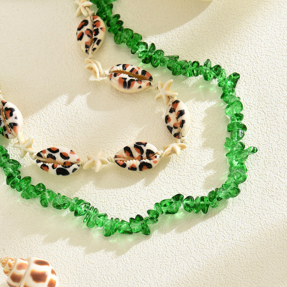 Wholesale starfish necklace - cross-border fashion, beachy style, seashell pendant, minimalist chic, unique design, seaside accessories, choker