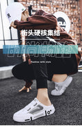 2025 new men's half-slippers: trendy summer backless slip-ons, perfect for casual wear and beach