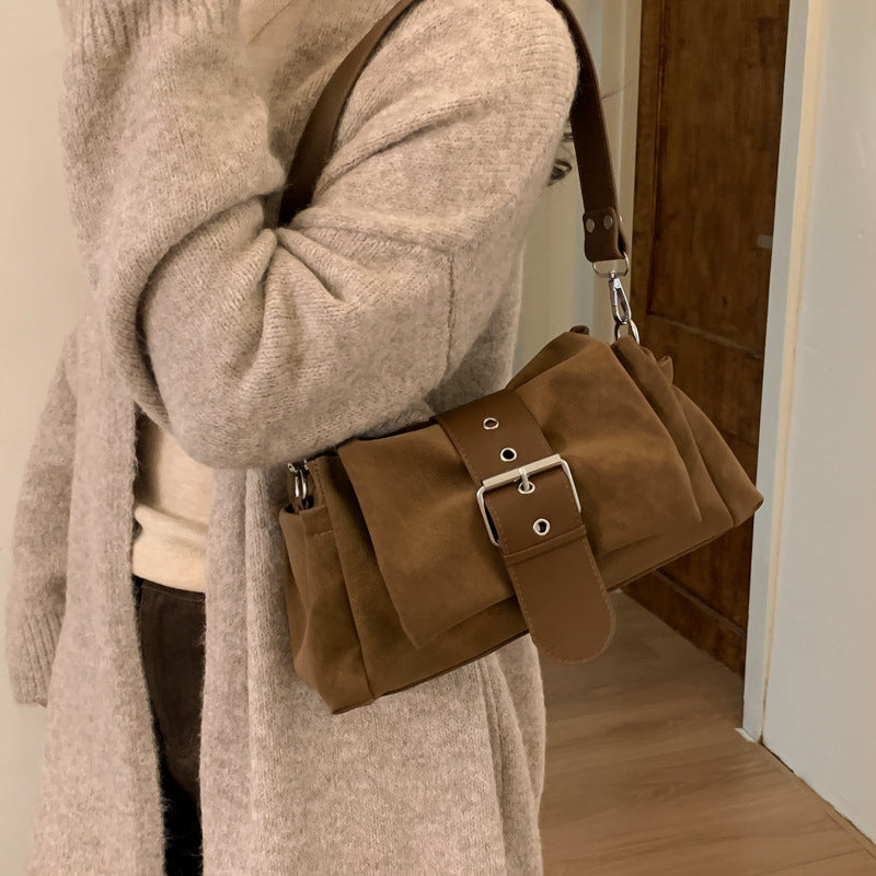 Women's underarm bag 2025 new autumn/winter retro fashion shoulder bag high-end versatile commuter crossbody bag