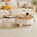 French cream style coffee table light luxury normcore living room slate coffee table modern small apartment storage scandinavian round combination