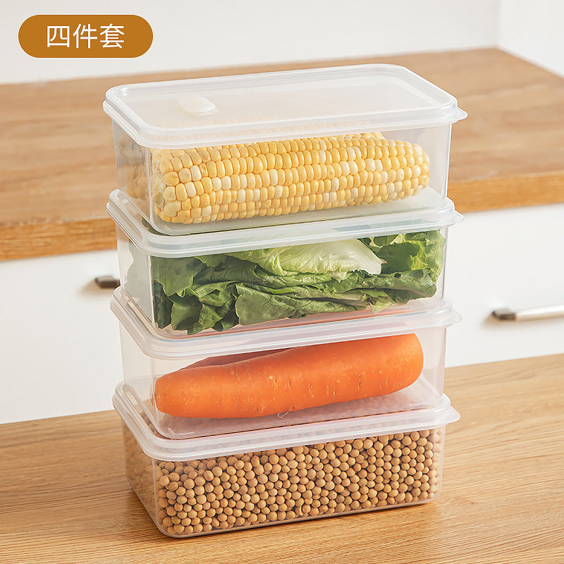 Kitchen Food Refrigerator Storage Box Transparent Sealed Fruit Food Fresh-keeping Box Food Grade Plastic Japanese Bento Box