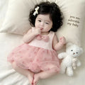 Stylish baby summer clothes, thin clothes for baby girls, one-piece princess, full moon, 100 days, summer, butt-covering skirt
