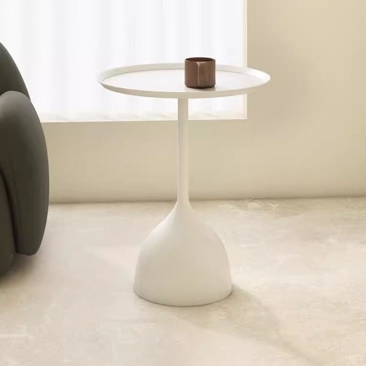 Scandinaviancasual side table small apartment iron small round table cream style for home small coffee table bedside small bedside table no