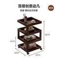 【factory direct】four-tier, 40cm length, walnut finish, minimalist style