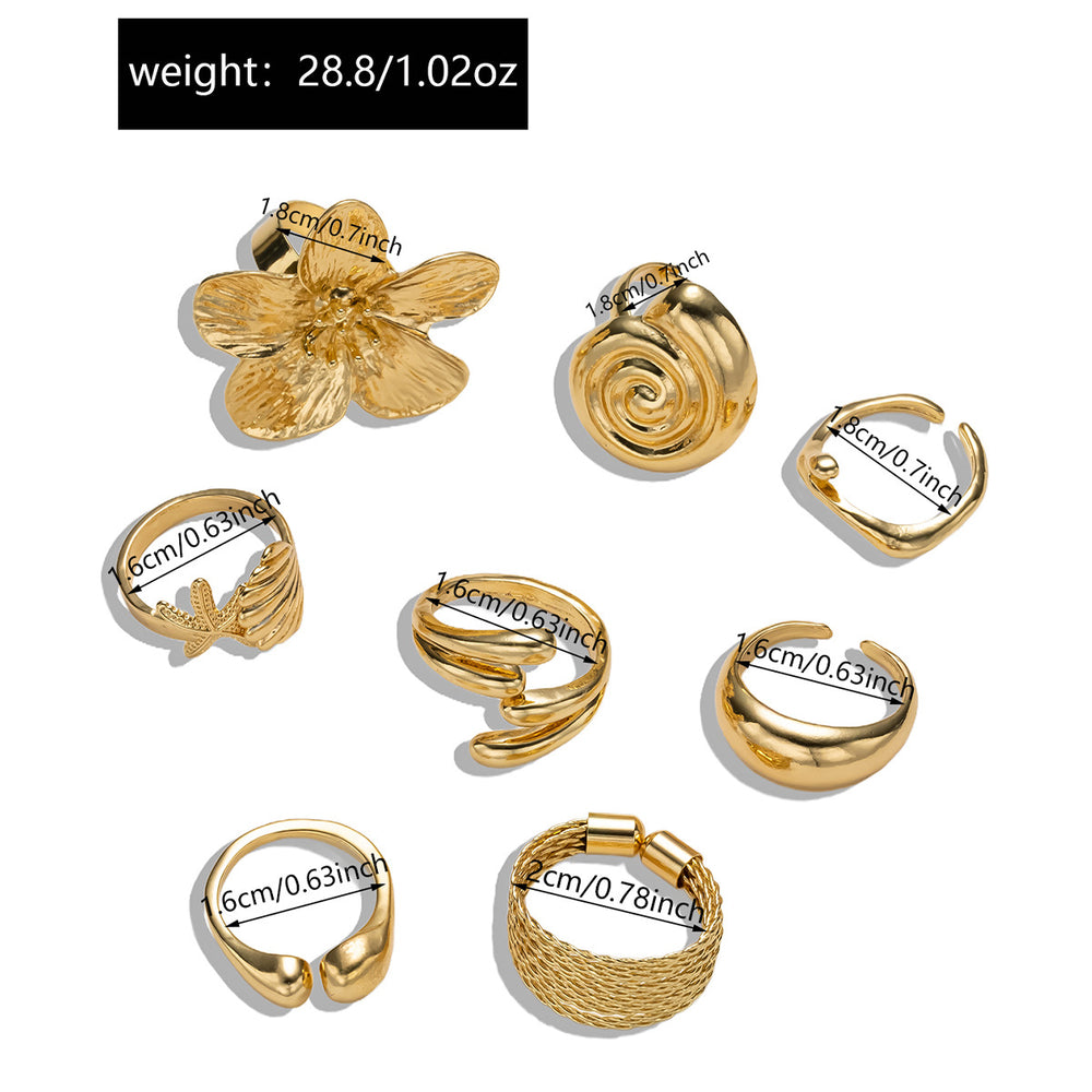 jewelry wholesale, european and american style, ocean-themed starfish ring set, beach vacation style, accessible luxury, high-end hand jewelry