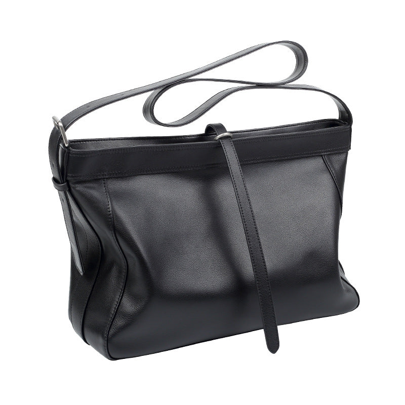 Fashion men's shoulder bag casual trend lightweight men's bag first layer cowhide trend men's bag genuine leather messenger bag