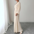 summer new women's clothing: european and american cross-border fashion, elegant solid color cinched waist pleated wide-leg jumpsuit
