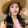 Holiday dopamine petal tassel earrings - women's beachy sanya vibes earrings - 2026 stunning earrings