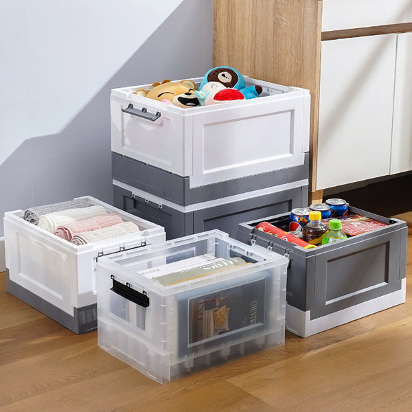 Transparent storage box Book box Plastic folding storage Organizing box Sealed under the bed Toy storage box Car storage box