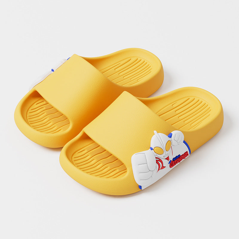 Genuine Ultraman Children's Slippers Summer Boys Home Bathroom Bathing Non-slip Soft Bottom Children Medium and Older Children's Cool Slippers
