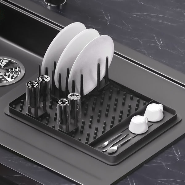 Silicone drain rack Multifunctional kitchen Household bowl rack Shelf Removable tableware storage rack