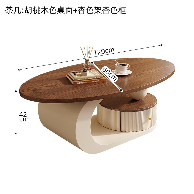 Medieval style wooden coffee table wabi-sabi style frenchretrofor home living room small apartment designer classy sense tea table