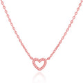 Amazon heart-shaped diamond necklace for women, heart pendant design, choker necklace, elegant necklace wholesale, new light luxury style