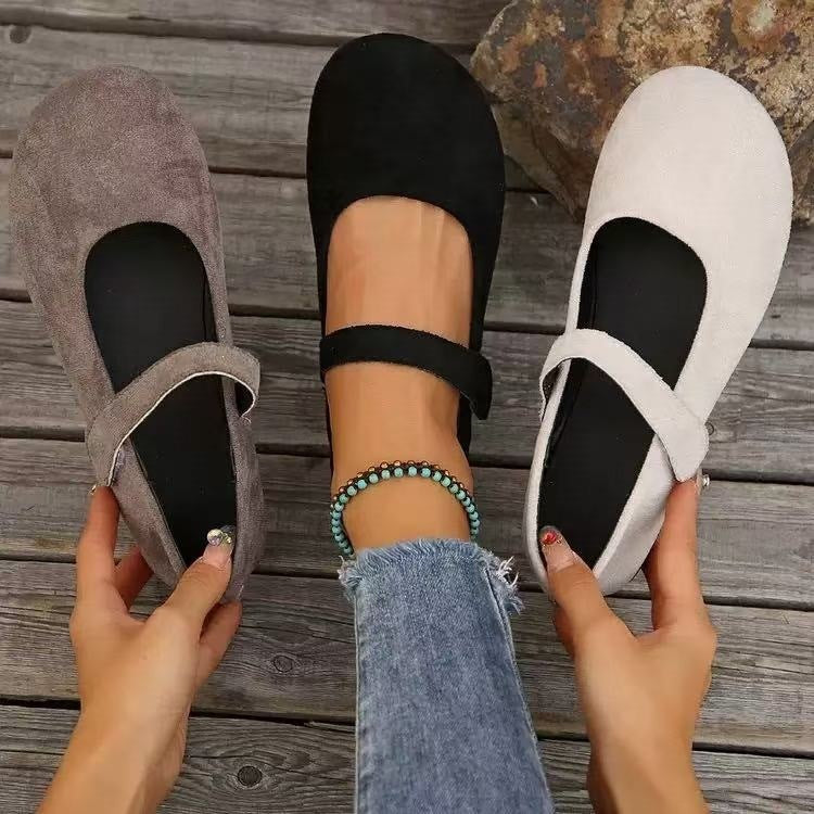 export plus size french retro mary jane shoes  spring/autumn new round toe low-cut flat shoes