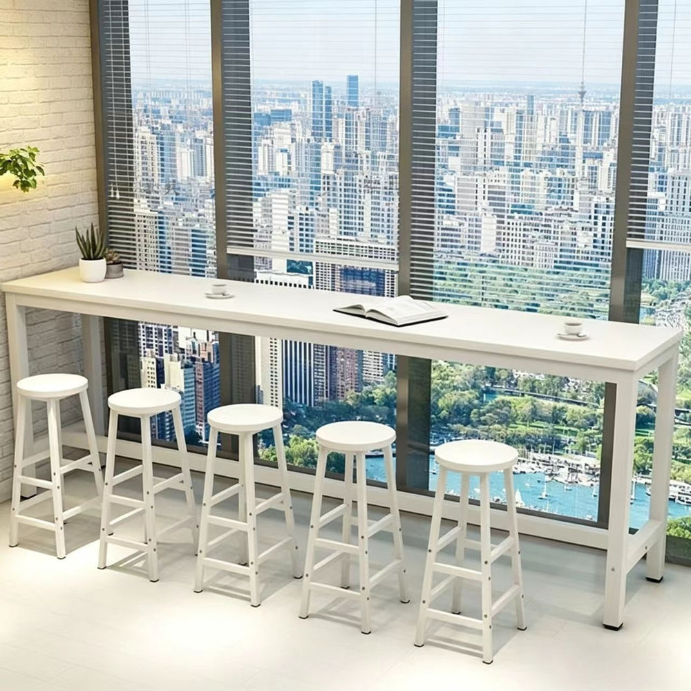 Wall-mounted bar table, minimalist modern design, suitable for home use, tall table, living room, balcony, small rectangular table, perfect for bubble tea shops and bar counters