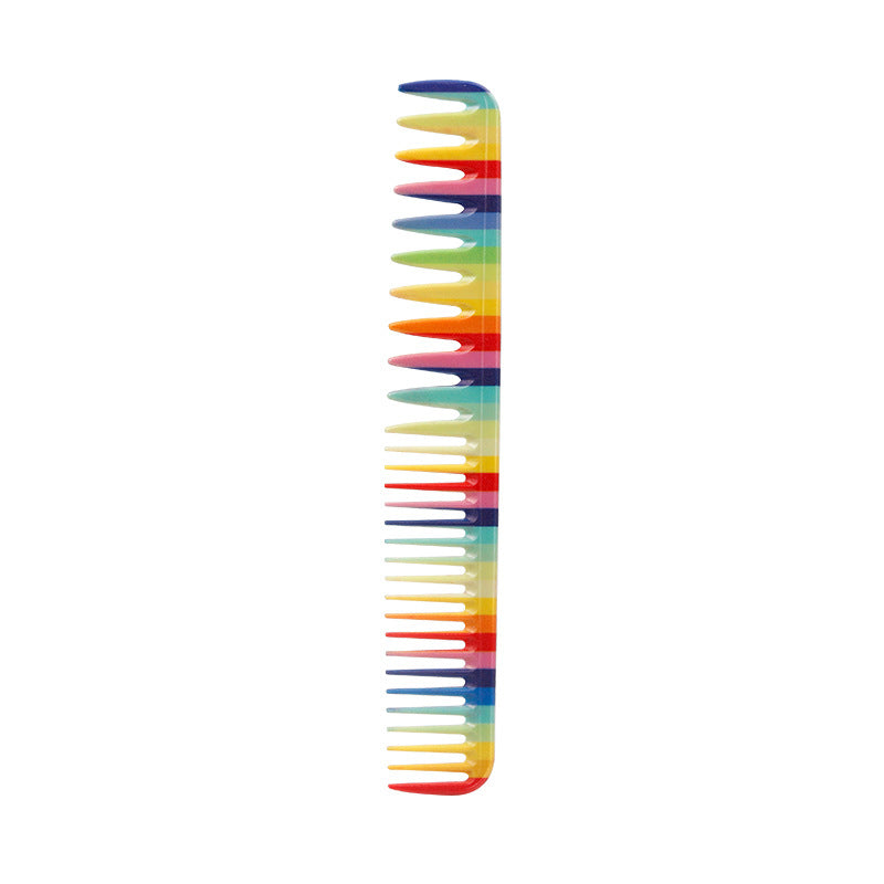 Ingrid Rainbow Cutting Comb Hair Salon Special Zone Positioning Anti-static Rainbow Comb Hairdressing Tip Tail Highlighting Comb