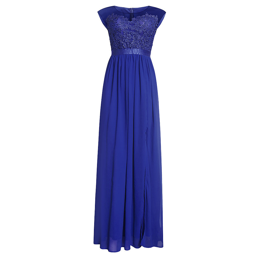 Aliexpress  african women's new wedding dress sexy slit maxi dress evening gown lace chiffon dress