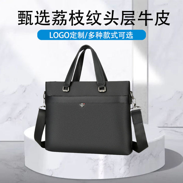 2025 Spring New Men's Briefcase Large Capacity Portable Crossbody Handbag Men's Business Conference Bag